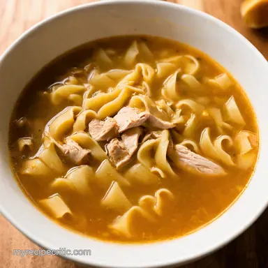 Grandmas Remedy Best Old Fashioned Chicken Noodle Soup Recipe Card