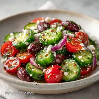 Greek Feta Cucumber Salad in 15 Minutes