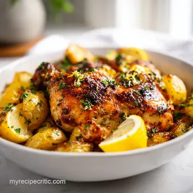Greek Chicken and Potatoes: One-Pan Roasted for 5 Servings