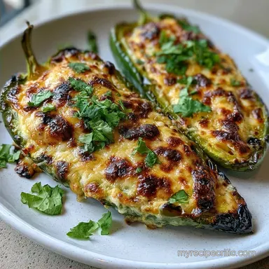 Grilled Anaheim Peppers with Cheese