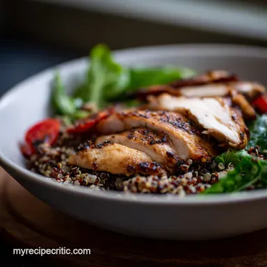 Grilled Chicken Quinoa Bowls My GoTo Healthy Meal Prep Recipe Card