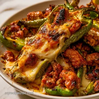 Stuffed Anaheim Peppers Grilled in 35 Min Recipe Card