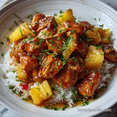 Hawaiian Crockpot Chicken for 6 Servings