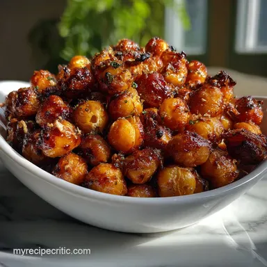 Healthy Snack with Roasted Chickpeas Recipe Card