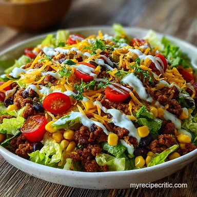 Healthy Taco Salad Recipe in 25 Minutes Recipe Card