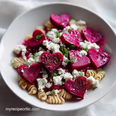 Trendy Galentines Dinner Inspiration with Heart-Shaped Pasta for Your Next Celebration Baked Recipe Card