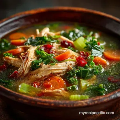 The Best Leftover Turkey Vegetable Soup Recipe Easy Wholesome Recipe Card