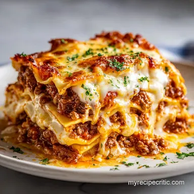 Classic Lasagna Recipe for 10 Servings