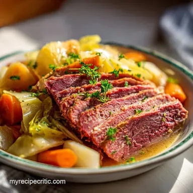 Corned Beef and Cabbage: Slow-Cooked Tender 8-Serving Dinner