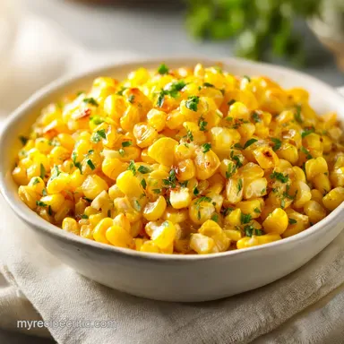 Honey Butter Skillet Corn Recipe for 6 Servings Recipe Card