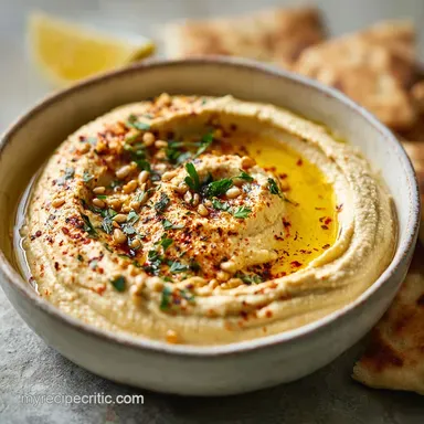 Hummus Without Tahini in 12 Minutes - Creamy & Silky Recipe Card