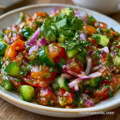 Indian Kachumber Salad Recipe in 20 Min Recipe Card