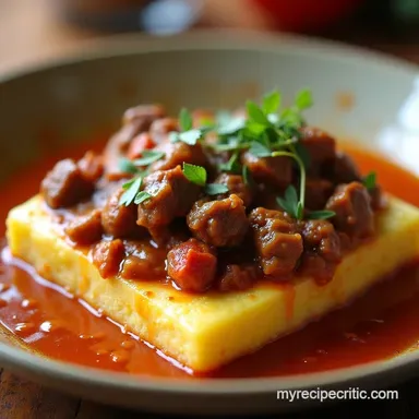 MakeAhead Dinners SlowCooked Lamb Ragu Crispy Polenta Recipe Card