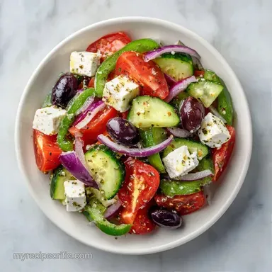 Mediterranean Feta Salad in 15 Minutes Recipe Card