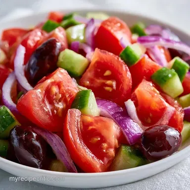 Mediterranean Tomato Onion Salad: 15 Min