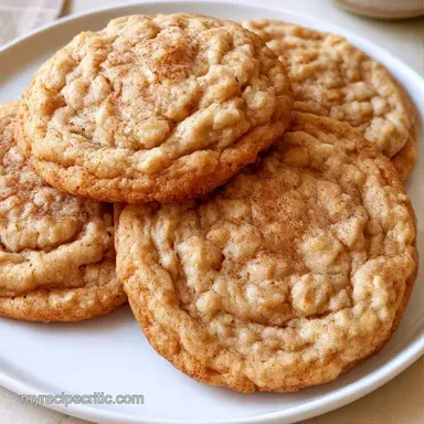 Soft Chewy Melted Butter Oatmeal Cookies Recipe Card