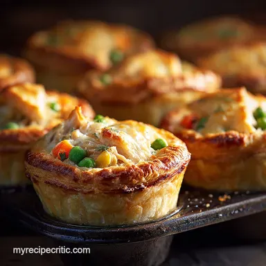 Proper Mini Chicken Pot Pies Recipe No Soggy Bottoms Made in a Muffin Tin Recipe Card