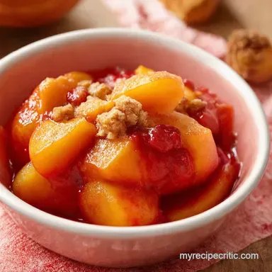 Mini Peach Cobbler Cups My Familys Easy Peach Crumble Recipe Card