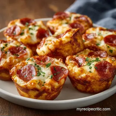 Mini Pizza Muffins in 30 Minutes Recipe Card