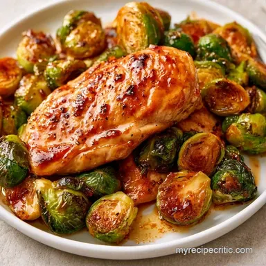 Miso Maple Chicken with Brussels Sprouts Recipe Card