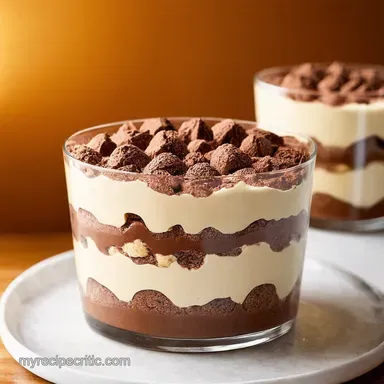 Mocha Tiramisu Trifle Easy NoBake Italian Dessert Recipe Card