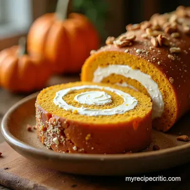 Best Moist Pumpkin Roll with Spiced Cream Cheese Recipe Card