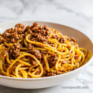 Mongolian Ground Beef Noodles in 25 Min Recipe Card