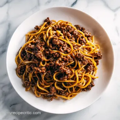 Mongolian Ground Beef Noodles in 25 Min