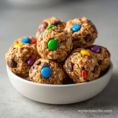 Monster Cookie Energy Balls for 24 Servings Recipe Card