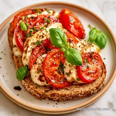 Mozzarella Tomato Sandwich in 10 Minutes Recipe Card