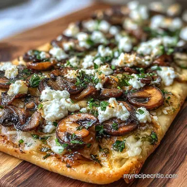 Mushroom Goat Cheese Flatbread: Crispy Baked in 30 Minutes