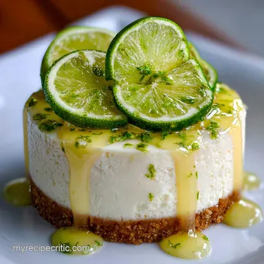 No Bake Key Lime Cheesecake - Zesty & Velvety