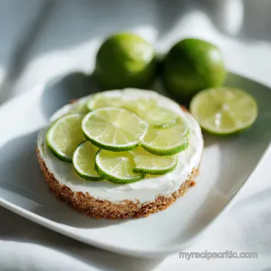 No Bake Key Lime Pie with Cream Cheese for 10 Servings