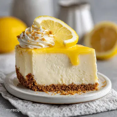 No Cook Lemon Cheesecake Recipe with Graham Cracker Crust | No Bake Citrus Bliss