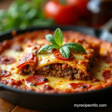 Ultimate Low Carb Pizza Casserole Recipe No Crust Recipe Card