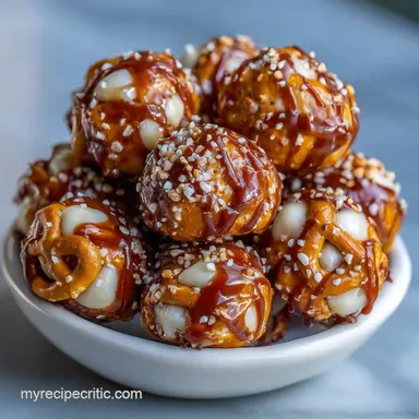 NoBake Salted Caramel Pretzel Bites in 25 Minutes Recipe Card