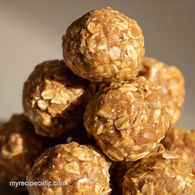 Easy Peanut Butter Oatmeal Bites NoBake Ready in Minutes Recipe Card