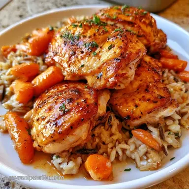 One Pan Chicken Wild Rice for 4 Servings Recipe Card