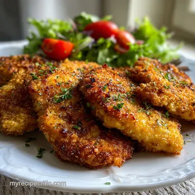 Pan Fried Chicken Recipe: Crispy Golden Cutlets Recipe Card