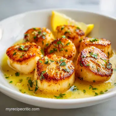 Pan Seared Scallops for 4 Servings with Lemon Butter Sauce