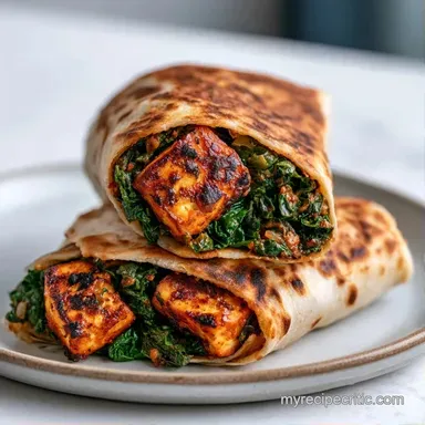 Paneer Kathi Roll for 2 Servings Recipe Card