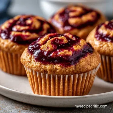 Peanut Butter Jelly Muffins in 30 Minutes Recipe Card