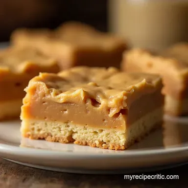 The Ultimate Peanut Butter Lunch Lady Bars Recipe Easy Comfort Baking Recipe Card