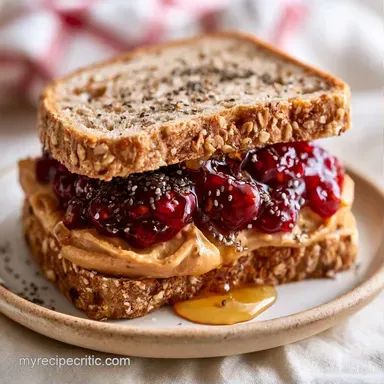 Peanut Butter Sandwich for Lunch (5 Min) Recipe Card