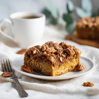 Pecan Apple Crisp Coffee Cake Recipe for 12 Servings Recipe Card