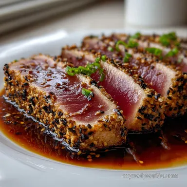 Seared Ahi Tuna: Sesame-Ginger Crust in 20 Mins Recipe Card