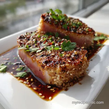 Ahi Tuna Recipe: Sesame-Crusted Seared Steaks (30 Min) Recipe Card