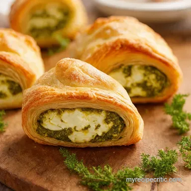 Pesto Mozzarella Puff Pastry Easy Italian Appetizer Recipe Card
