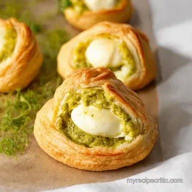 Pesto Mozzarella Puff Pastry Easy Italian Appetizer