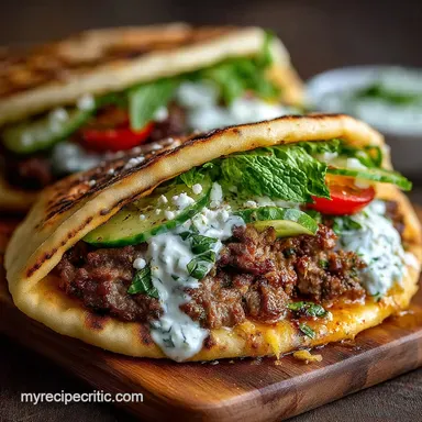 Weeknight Pressed Ground Lamb Gyros Recipe with Creamy Dill Tzatziki